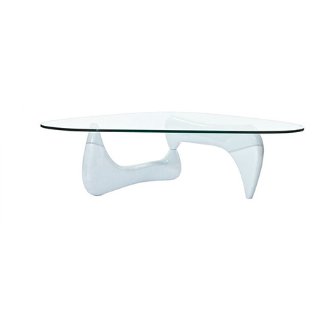 Mesas de cristal de diseño blanca NOGU001 - La Mesa de Centro