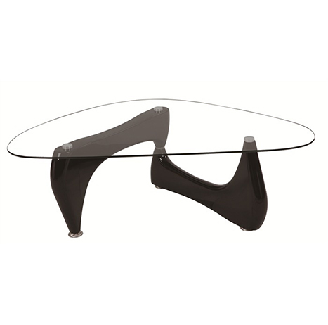 Mesas de cristal de diseño negra NOGU001 - La Mesa de Centro